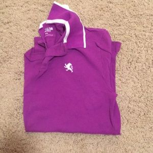 Express Mens Purple Polo with White Accents